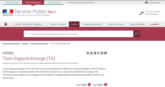 Taxe d’Apprentissage 2018