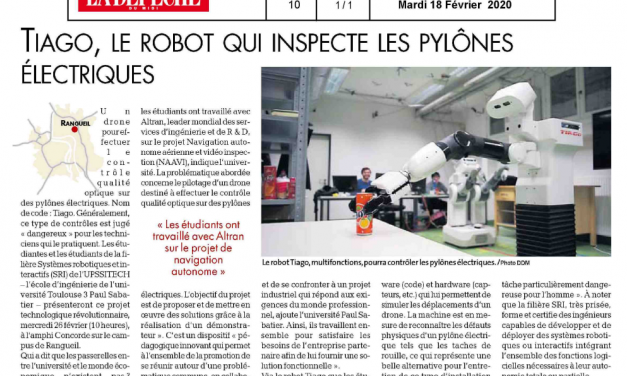 Les élèves ingénieurs UPSSITECH de la filière SRI développent le futur robot d’inspection des pylônes électriques